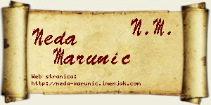 Neda Marunić vizit kartica